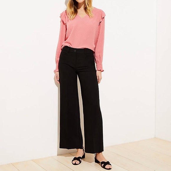 LOFT Pants - LOFT black high waist wide leg pants NEW
